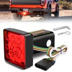 Luz de freio LED Trailer Hitch Cover Nilight Square Red Lens