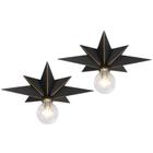 Luz de teto Airposta 40cm Black Star Design Metal Body