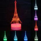 Luz Noturna LED 3D Torre Eiffel - 7 Cores