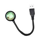 Luz Noturna Projetor LED USB com Efeito Pôr do Sol Arco-íris - Ideal para Fotos e Decoração