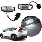 Luz Placa Led Honda CRV 2012 a 2016 Iluminação Branca Par