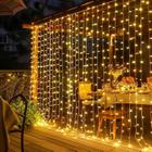 Luzes De Corda Cortina De Natal 500leds 4*2.2m 8 Modos 110v/220 Plugues macho e fêmea - NEW HAWAI