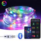 Luzes de Fada LED RGBIC Bluetooth - 5V WS2812B Endereçável - Decoração de Festa