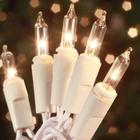Luzes de Natal HISHINY 100 unidades Mini Clear, fio branco de 6,4 m