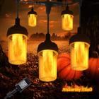 Luzes LED Flickering Flame String JOINTWIN de 23 pés para Halloween