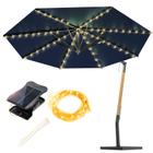 Luzes solares de guarda-chuva VOOKRY Waterproof 8 modos de branco quente