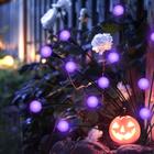 Luzes solares de jardim PATIOPIA, pacote com 8, 80 LED, Halloween, roxo