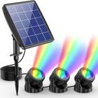 Luzes solares para lagoas POPOSOAP RGB LED à prova d'água IP68