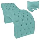 Maca Cama Estética Estofada para Design Cílios Sobrancelhas Veludo Azul Tiffany SOFA STORE
