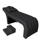 Maca estética capitonê com escada e almofada material sintético Cinza Escuro - Ninho Decor