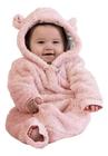 Macacão Baby Inverno Bebê Menina Sherpa C Capuz Jolitex 2024