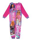 Macacão Barbie para meninas, pijamas rosa, tudo-em-um