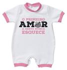 Macacão Bebê Santos Primeiro Amor Rosa - Torcida Baby