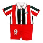 Macacão Bebê São Paulo Uniforme Campo Oficial