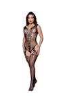 Macacão Bodystocking Sensual com Strass Yaffa