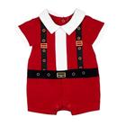 Macacão Curto Masc Papai Noel Bibe Tamanho:P