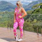 Macacao Empina Bumbum Running Tech Pink Exclusivo Moving