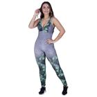 Macacão Fitness Feminino Decote Com Bojo Tiras Costas Fator UV50+ Orbis