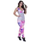 Macacão Fitness Feminino Decote Tiras Costas Bojo Fator UV50+ Orbis