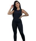 macacão longo feminino suplex academia TB moda fitness