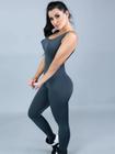Macacão Longo Fitness com Detalhe nas Costas