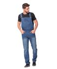 Macacão Masculino Jeans com Elastano Skinny Razon Jeans Claro