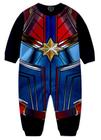 Macacão Pijama Capita Marvel infantil Herois tip top