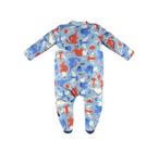 Macacão Pijama Fleece Dinossauro Azul Up Baby