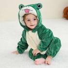 Macacão Pijama Frio Inverno Fantasia Infantil de Bebê Urso Ursinho Sapo Sapinho Verde (COD.000533)