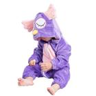 Macacão Pijama Infantil de Bebê Frio Inverno Fantasia Urso Ursinho Unicórnio Roxo