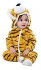 Macacão Pijama Inverno Bebê Bichinho Personagem Tigre