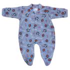 Macacão Pijama Longo Bebê Menino Soft com Pezinho Inverno