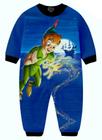 Macacão Pijama Peter Pan infantil Herois Pirata Jake Moletom