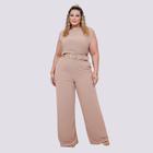 Macacão Plus Size Feminino Longo Pantalona c Cinto Corrente 0330