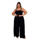 Macacão Plus Size Feminino Pantalona Fenda 0506