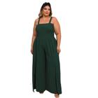 Macacão Plus Size Feminino Pantalona Fenda 0506