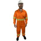 Macação REFORÇADA de Brim Pesado com Faixa Refletivo Uniforme Profissional de Trabalho Sinalização Para Industria Pedreiro Eletricista Soldador 