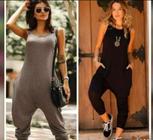 Macacão regata com bolso e regulagem nas costas