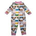Macacão Roupa de Bebê Soft Quentinho Para Frio Colorido Fofo Estampa Colorida Inverno Menina Confortável Pijama