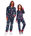 macacão Tipsy Elves Christmas Blue Fair Isle para adultos tamanho M