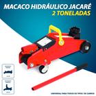 Macaco Hidráulico Jacaré Toyota Hilux 1998 1999 2000 2001 2T Ton Toneladas Alavanca Troca Pneu Fácil Rápido