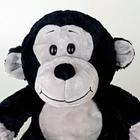 Macaco Macaquinho Gorila de Pelúcia Sentado 20cm Preto - Fizzy