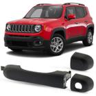 Maçaneta Externa da Porta Dianteira Traseira Preta Jeep Renegade 2015 2016 2017 2018 2019 2020 2021 - CLICKAR