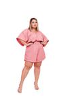 Macaquinho Feminino Plus Size Curto Liso Estampado