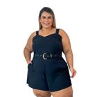 Macaquinho PLus Size Feminino XG C Cinto Veste 52 ao 56 0557