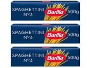 Macarrão Spaghettini Grano Duro Barilla Seco - n.3 500g 3 Unidades