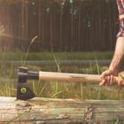 Machado Soldado com Cabeça Redonda Tramontina em Aço com Cabo de Madeira 90 Cm