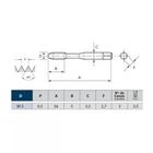 macho máquina canal helicoidal 250/2 m03 x 0.5 din 371 osg