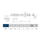 macho máquina canal helicoidal 250/2 m08 x 1.25 din 371 os - OSG