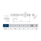 macho máquina canal helicoidal 250/2 m10 x 1.5 din 371 osg